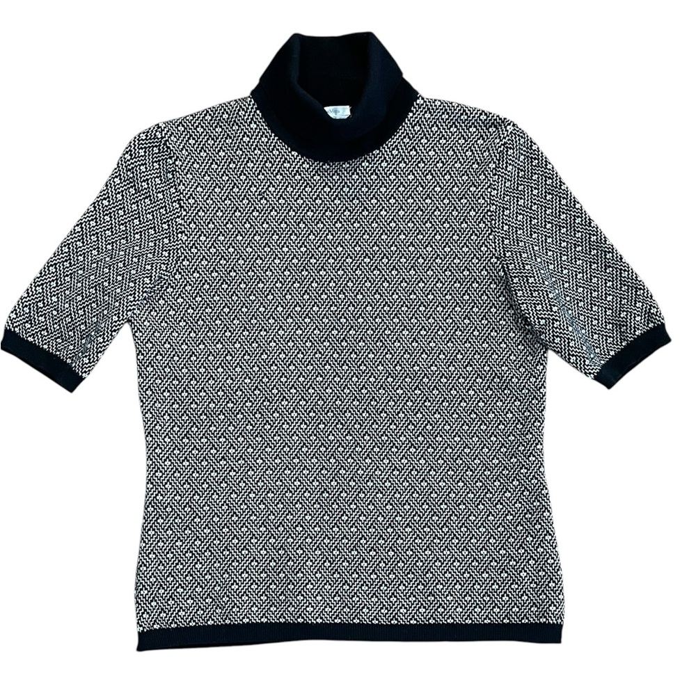 Max Mara Made In Italy Size Medium Jacquard Virgin Wool Sweater Retail $695 EUC